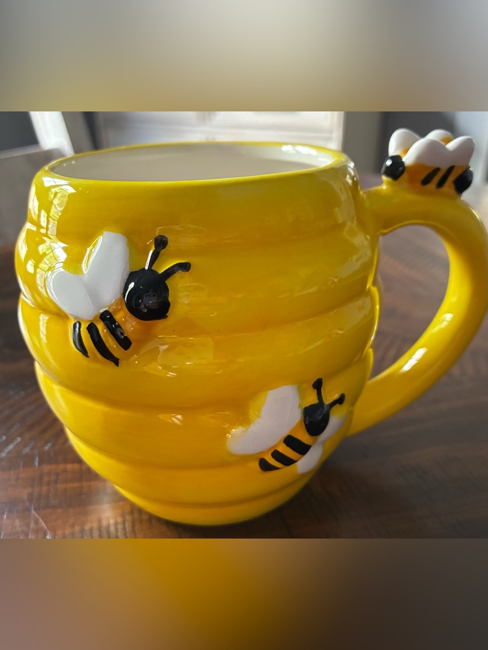 Yellow Bee Ceramic Mug - Charming Honeybee Design